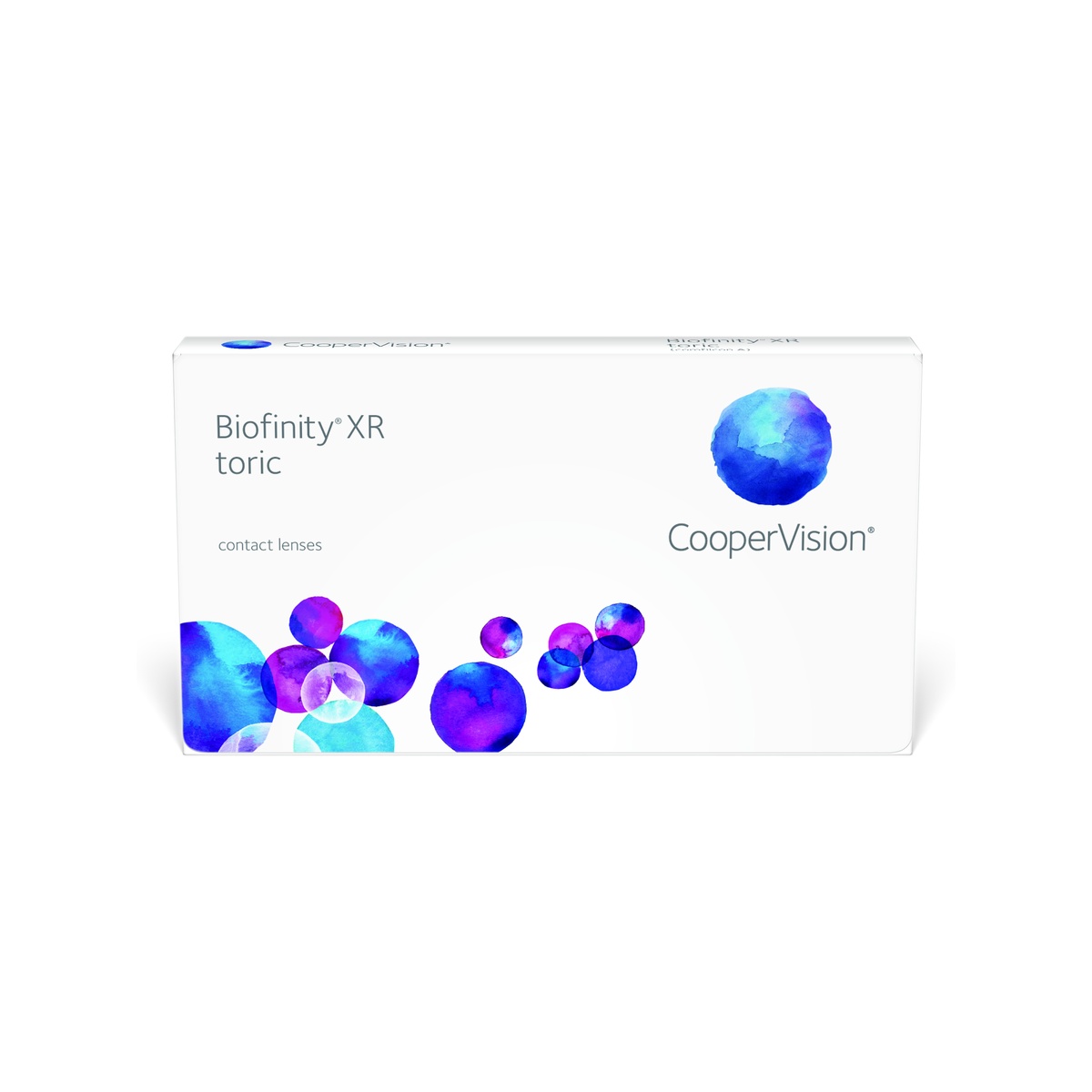 Biofinity XR toric extended-range soft contact lens box