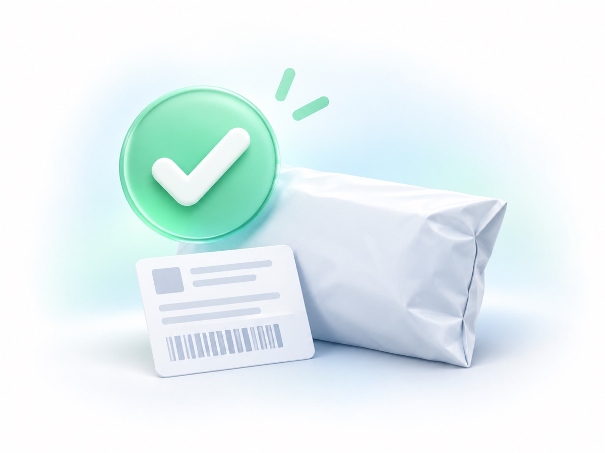 Fast shipping confirmation visual