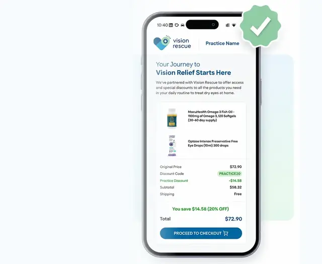 RescueLink patient checkout on a phone