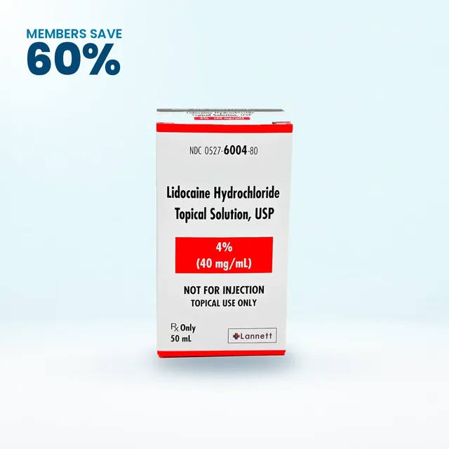 Lidocaine 4% Topical Solution, Retina Alliance members save 60%