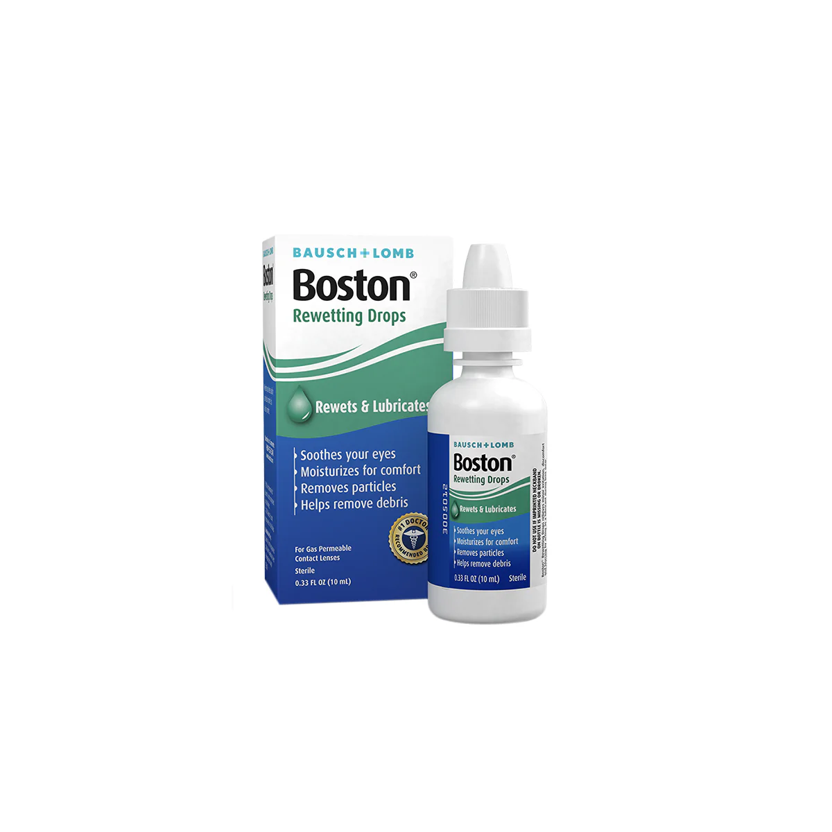 Boston rewetting drops for gas permeable lenses
