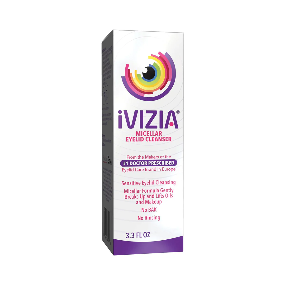 iVIZIA micellar eyelid cleanser bottle