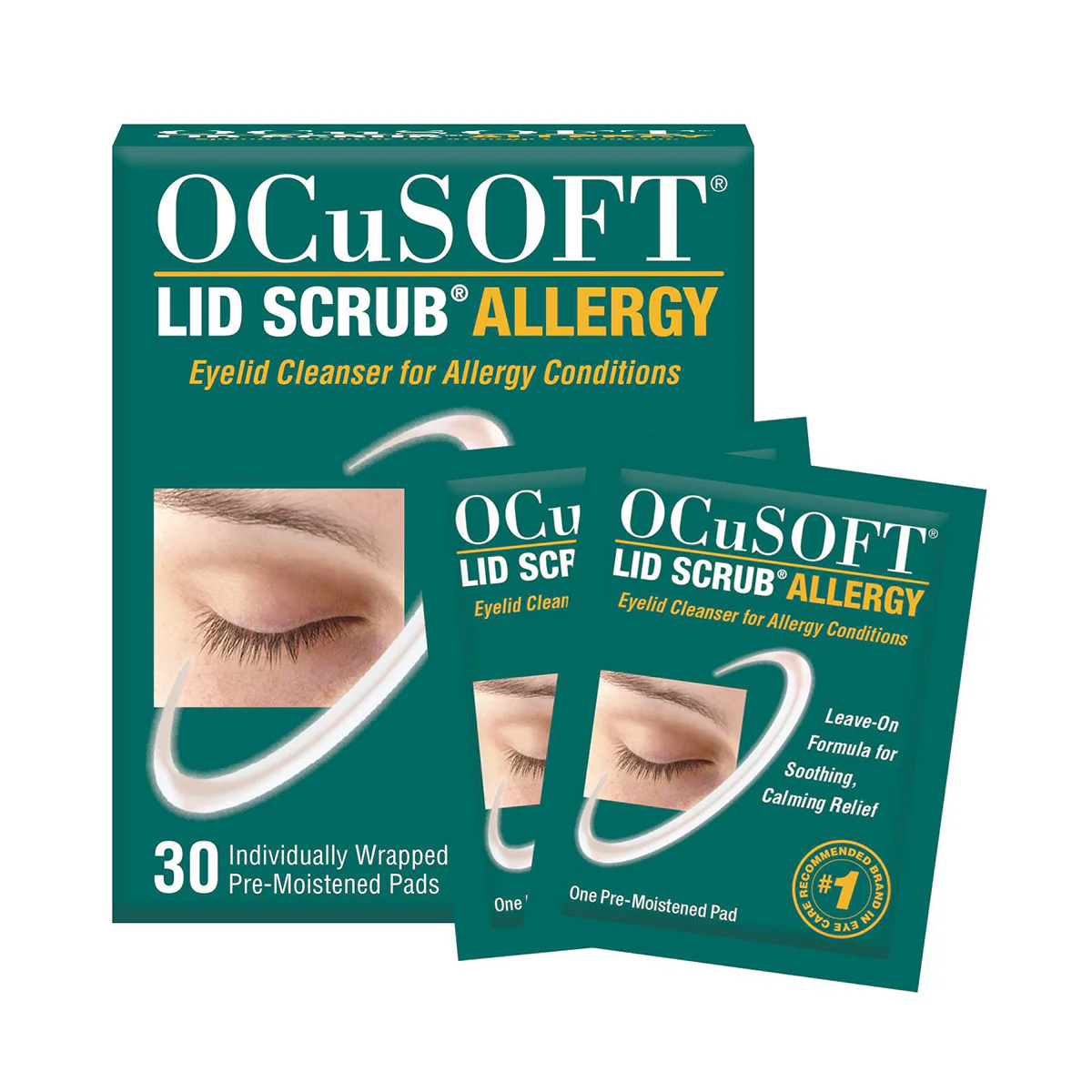 Ocusoft Lid Scrub allergy eyelid cleanser, 30 wipes