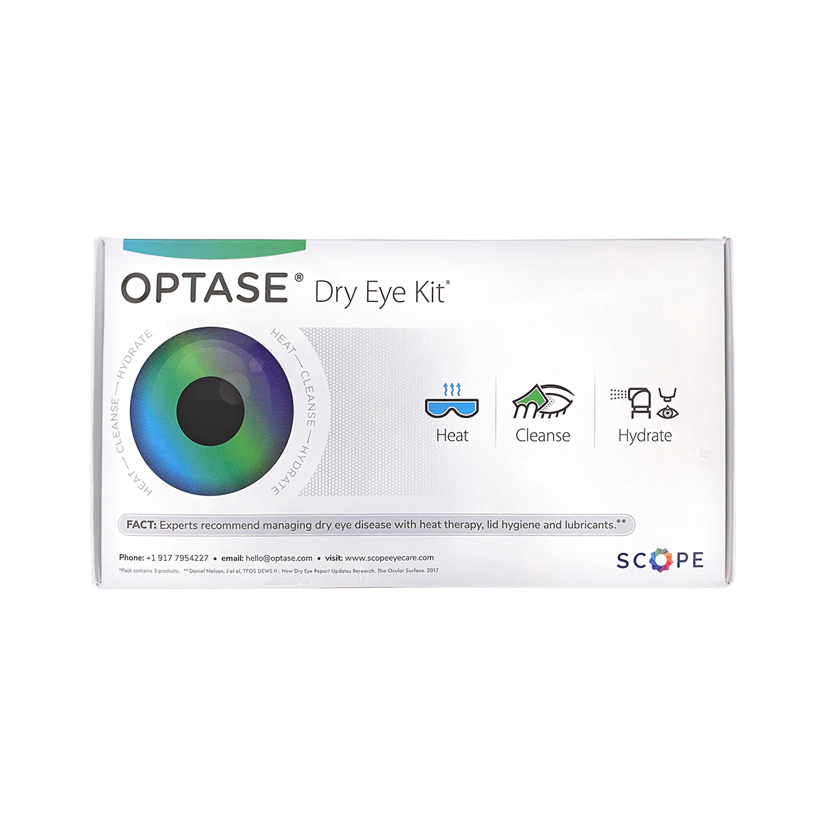 DryEye Kit (C): Heat Mask, Cleaning Gel & Intense Drops