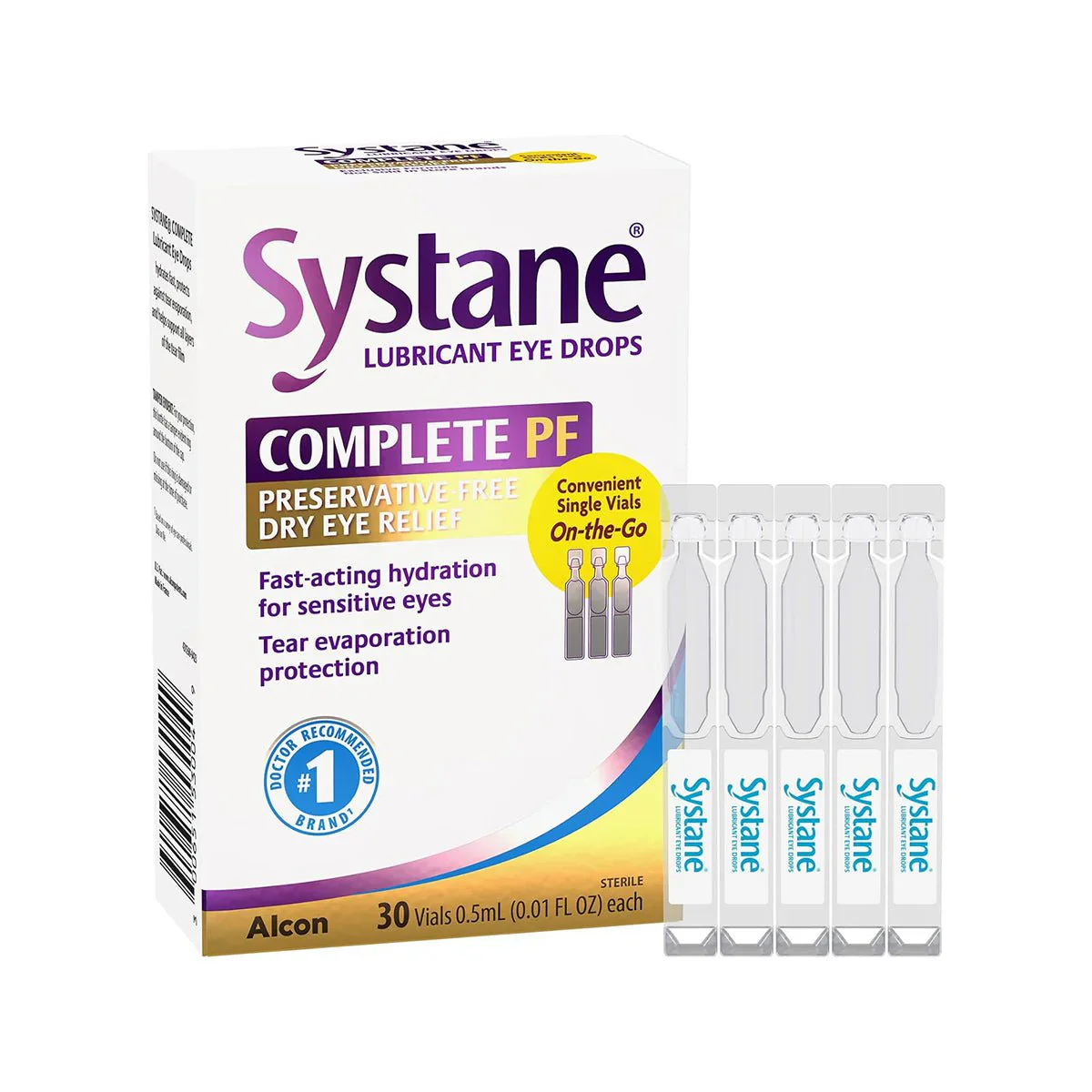 Systane Complete preservative-free lubricant eye drops, 30 count single-use vials