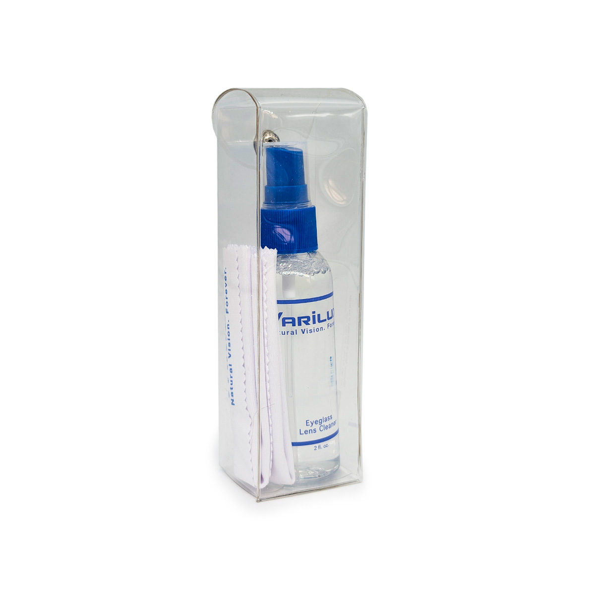 Varilux eyeglass lens cleaner spray bottle